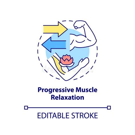 Progressive Muscle Relaxation Concept Icon Stock Vector Illustration