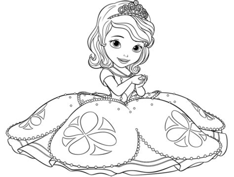 A coloring page of sophia name Princess Sofia coloring page | Free Printable Coloring Pages