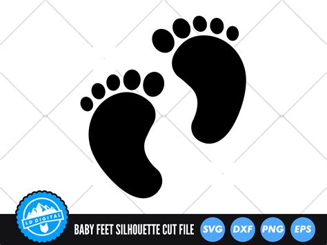 Silhouette Baby Feet Svg