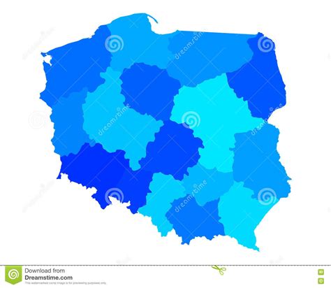 Karte Von Polen Vektor Abbildung Illustration Von Vektor 80707057