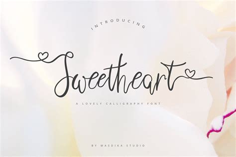 Sweetheart Lovely Calligraphy Font Calligraphy Fonts Signature Fonts