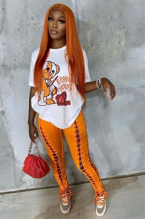 Orange 🧡 Trendy Outfits Inspiration Baddie Outfits Casual Shein Outfits
