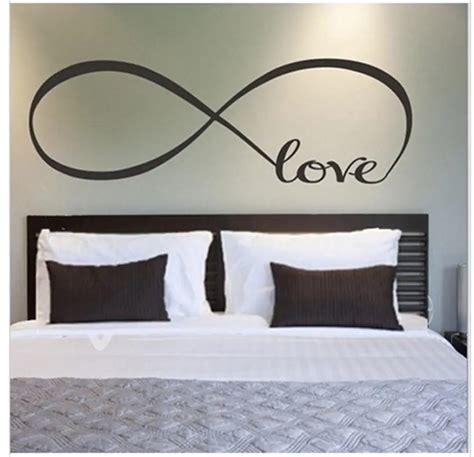 D0107color Love Infinity Wall Decal Lettering Words Vinyl Quote Decor