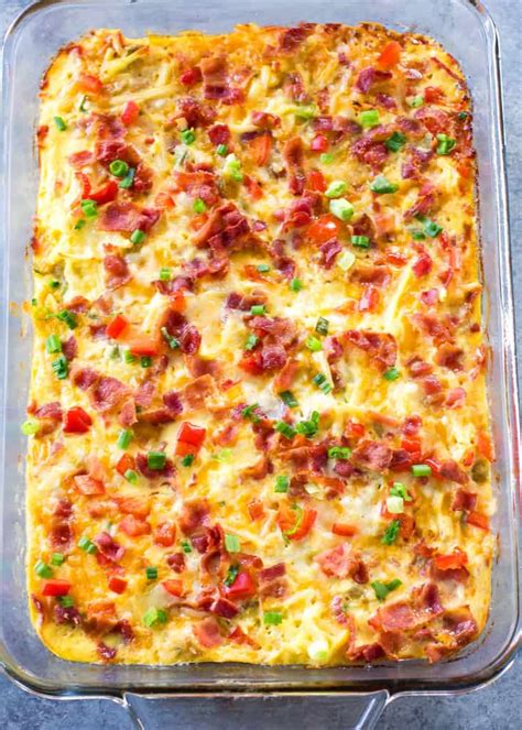 Confetti Bacon Hash Brown Casserole Video My Food Cravings