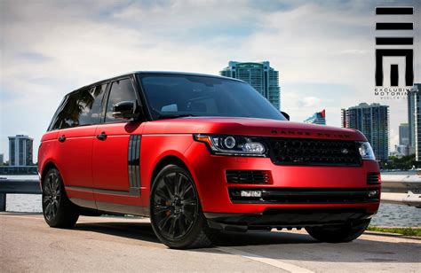 Red Matte Range Rover On Black Wheels By Exclusive Motoring Range Rover