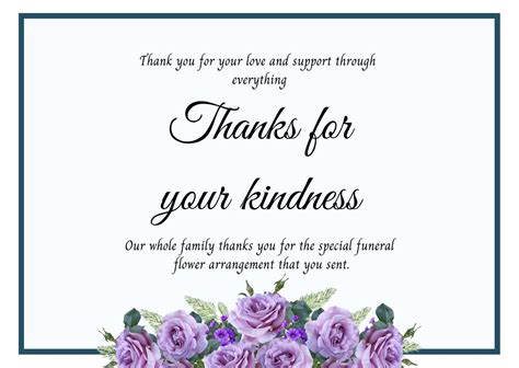 Sample Thank You Notes For Funeral Plants Ecampusegertonacke