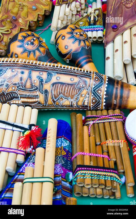 Andean Musical Instruments Rivercenter Mall San Antonio Texas Stock