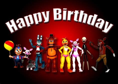 Fnaf Happy Birthday Hq Print File Poster Size Full Color