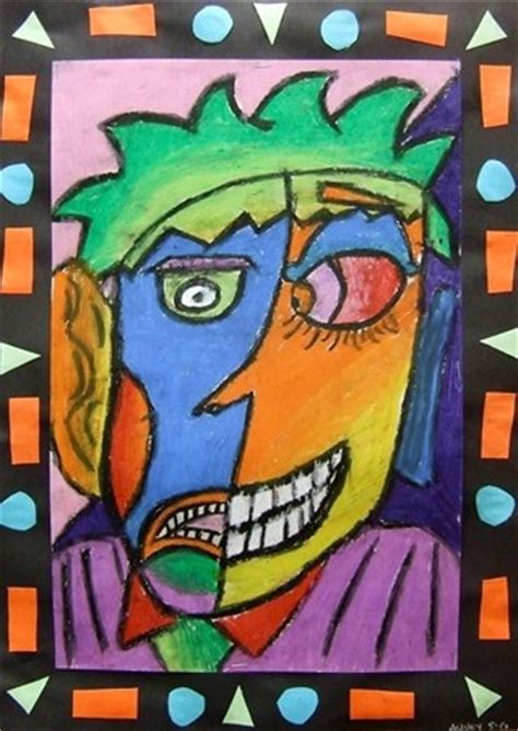 Pierreuse, la main sur l'épaule; 5th Grade - Picasso-Style Portraits | Kids art projects ...
