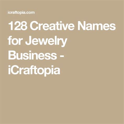 128 Creative Names For Jewelry Business Icraftopia Jewelry Business