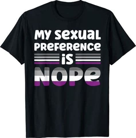Amazon アセクシャル フラッグ My Sexual Preference Is Nope Ace Pride Week Tシャツ Tシャツ・カットソー 通販