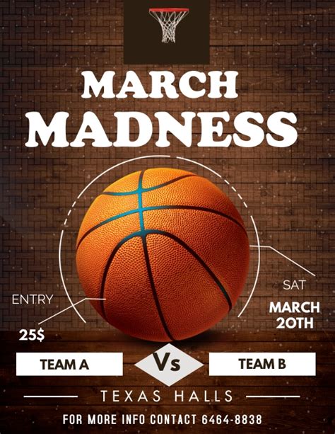 March Madness Flyers Template Postermywall