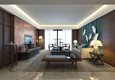 Contemporary Living Room Design Full Model 3d Model Max 1