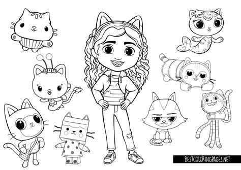 Kitty Fairy Gabbys Dollhouse coloring page - Free printable coloring pages