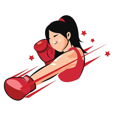 Best Female Boxing Illustrations Royalty Free Vector