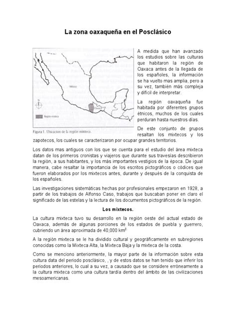 La Zona Oaxaqueña En El Posclásico Pdf Mesoamérica Pueblos Indígenas De América Central