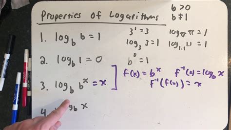 Basic properties of logs - YouTube