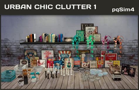 Sims 4 Ccs The Best Urban Chic Clutter By Pqsim4