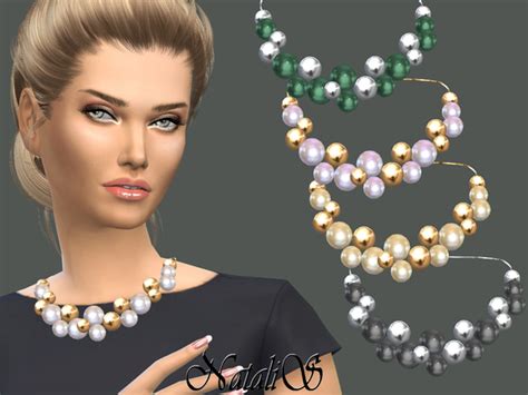 Giant Pearls And Beads Necklace By Natalis At Tsr Sims 4 Updates