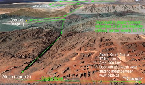 Maps Bible Archeology Exodus Route Wilderness Of Sin Alush Esnoga