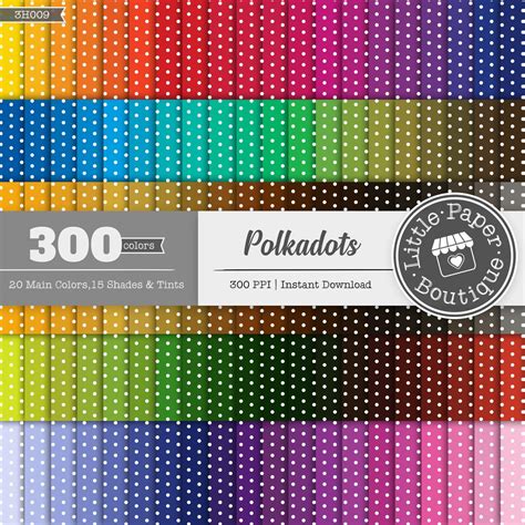 100 Tiny Polka Dot Digital Paper Digital Rainbow Polka Dot Etsy