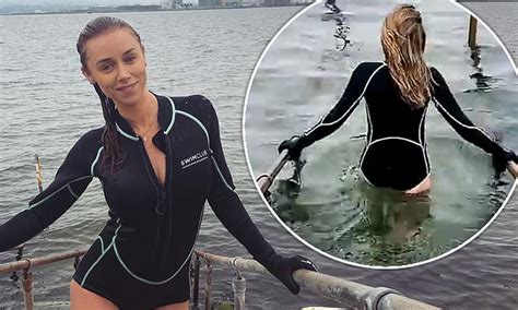 Una Healy Braves The Elements As She Dons A Wetsuit And Plunges Into