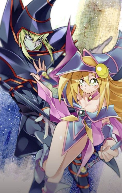 Dark Magician And Dark Magician Girl Con Imágenes Yugioh Personajes Personajes De Anime