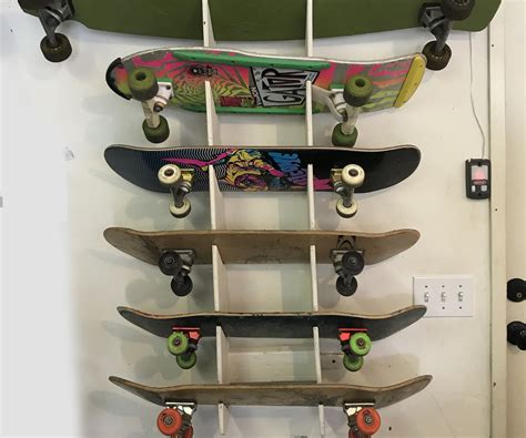 Skateboard Wall Rack 5 Steps With Pictures Instructables