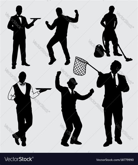 Businessman Boss And Manager Silhouette Royalty Free Vector