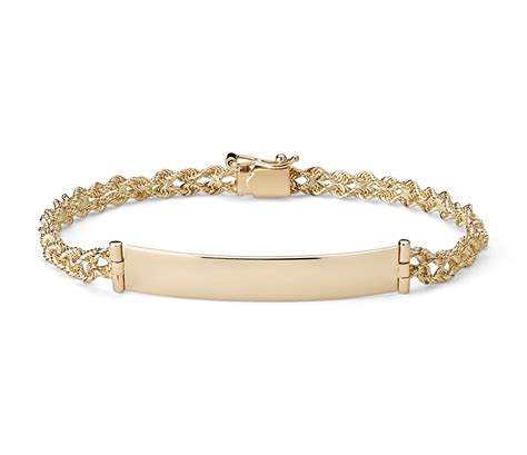 Discover unique designs, handcrafted by global artisans. Engravable ID Bracelet in 14k Yellow Gold | Blue Nile
