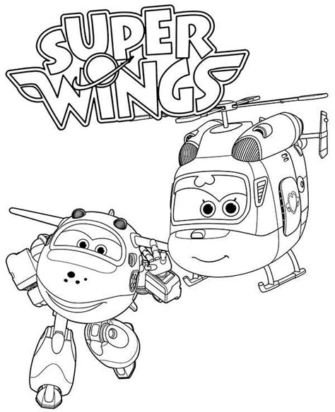 Jett And Dizzy Are Best Friend In Super Wings Coloring Pages Cartoons