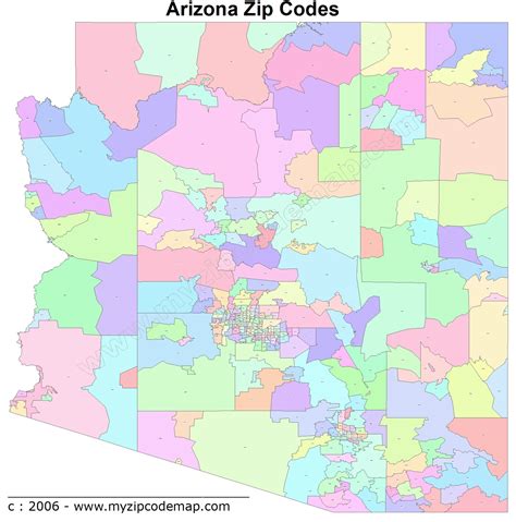 Mesa Arizona Zip Code Map Map