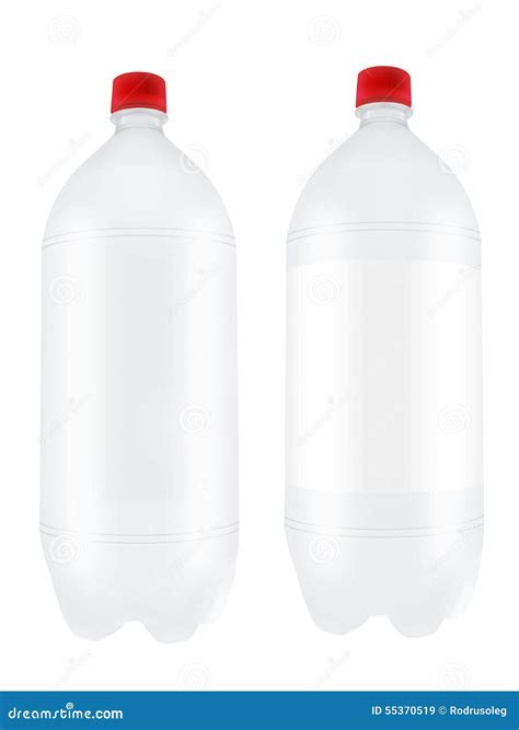 Empty Two Liter Plastic Bottles Stock Illustration Illustration