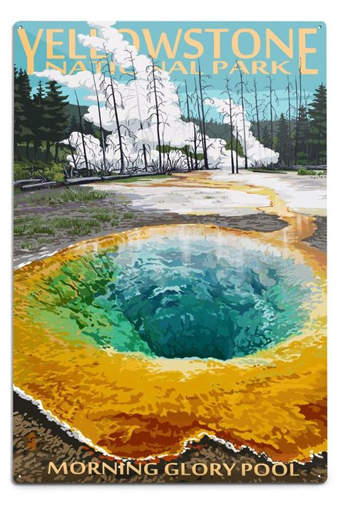Yellowstone National Park Wyoming Morning Glory Pool Art And Giclee