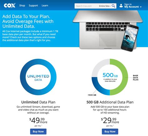 Enjoy unlimited local & std calls along with 4g/3g unlimited mobile internet data per day. Cox starts charging $50 extra per month for unlimited data ...