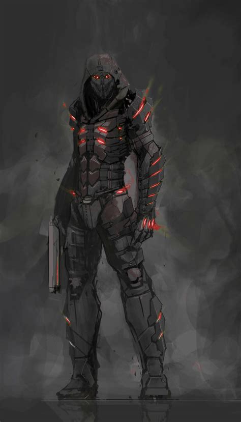 Sci Fi Assassin By Obispy Some Recoloring Robot Concept Art
