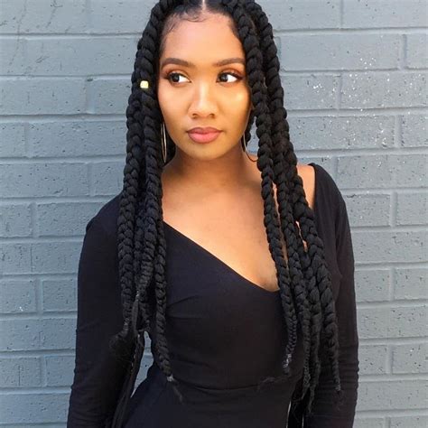 Jumbo Braids Inspiration 25 Beautiful Black Women Show Us How To Slay In Jumbo Braids Natural