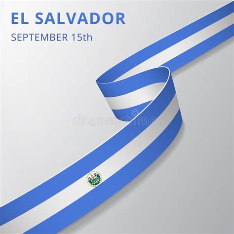 Bandera Ondulada De El Salvador Ilustración Del Vector Ilustración Del