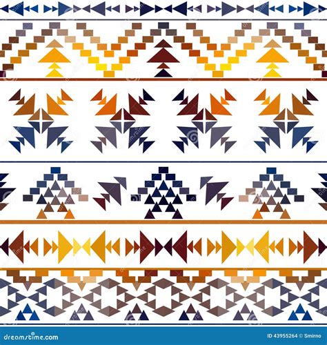 Seamless Colorful Navajo Pattern Stock Vector Illustration Of Artwork