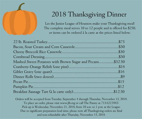Check spelling or type a new query. 2018 Thanksgiving Dinner - The Junior League of Houston, Inc.