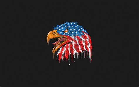 Download Wallpapers Bald Eagle Usa Flag Grunge Art American Flag