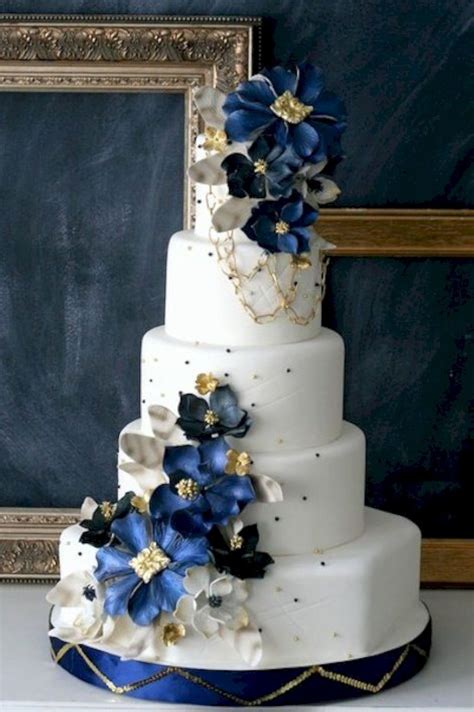 99 Amazing Navy Blue Wedding Cakes For Different Touch Vis Wed