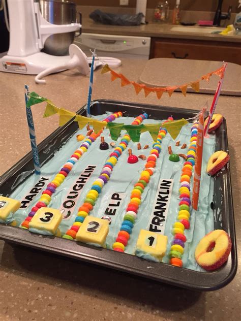 50 meter olympic sized swimming pool (2 moveable bulk heads), 3 meter and two 1 meter diving plat forms, 20 person spa. Cool Olympic swimming pool cake idea! Made by Emmy & Kim ...