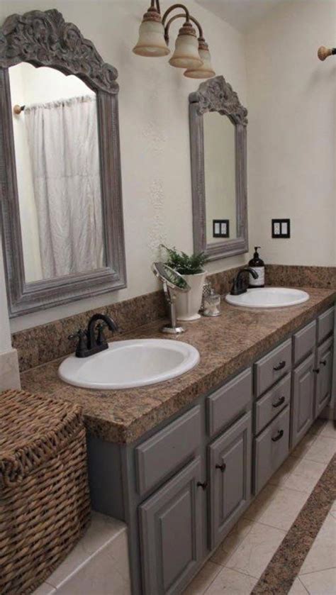 The most popular options for bathroom cabinets are acrylic enamel paint and alkyd paint. Brown and White Bathroom Ideas Lovely 26 Brown and White ...