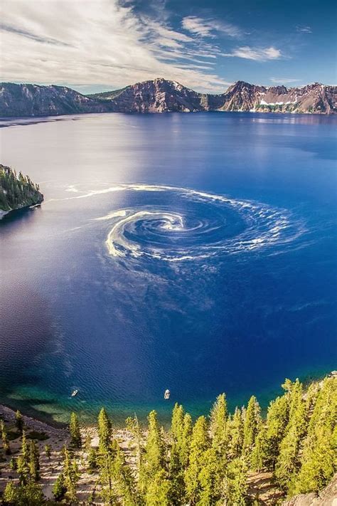 The o'higgins glacier flows eastwards towards the lake, as does the chico glacier. Giant swirl at Crater Lake National Park, Oregon: | Shah ...