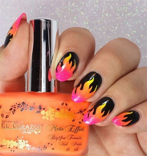 Fabulous Gradient Flame Manicure By Crisalvarado17 Using Our Fire Nail