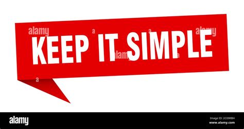 Keep It Simple Banner Keep It Simple Speech Bubble Keep It Simple
