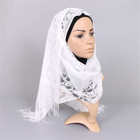 fashion women shawl female tassel shawls scarves flower lace scarf photo props accessories hijab