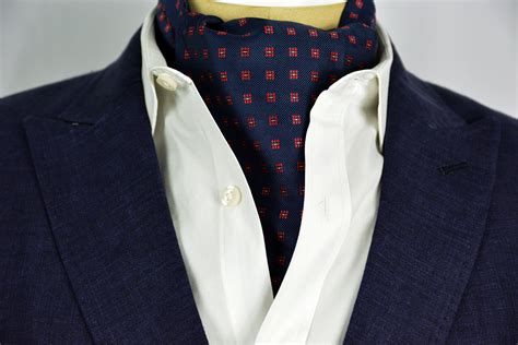 Checker Red Sterling Ascot Tie Sterling Ascots