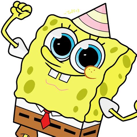 Spongebob Happy Spongebob Party Happy Birthday Png